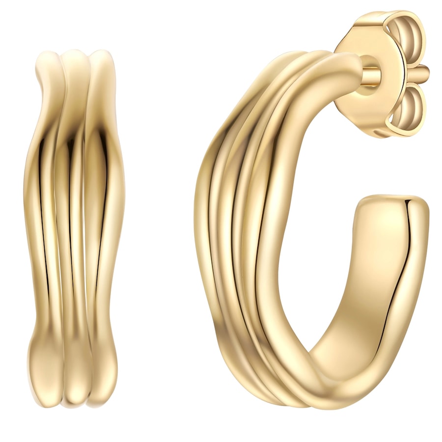 Glanzstücke München Creolen aus Sterling Silber in Gelbgold 18,1 mm Damen