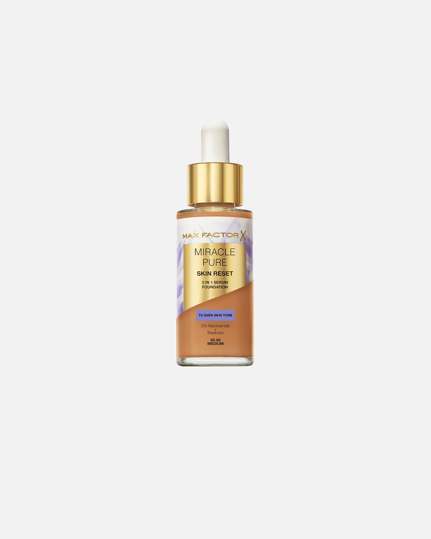 Foundation für Unisex Max Factor MIRACLE PURE getöntes Serum 80 - 85-Medium