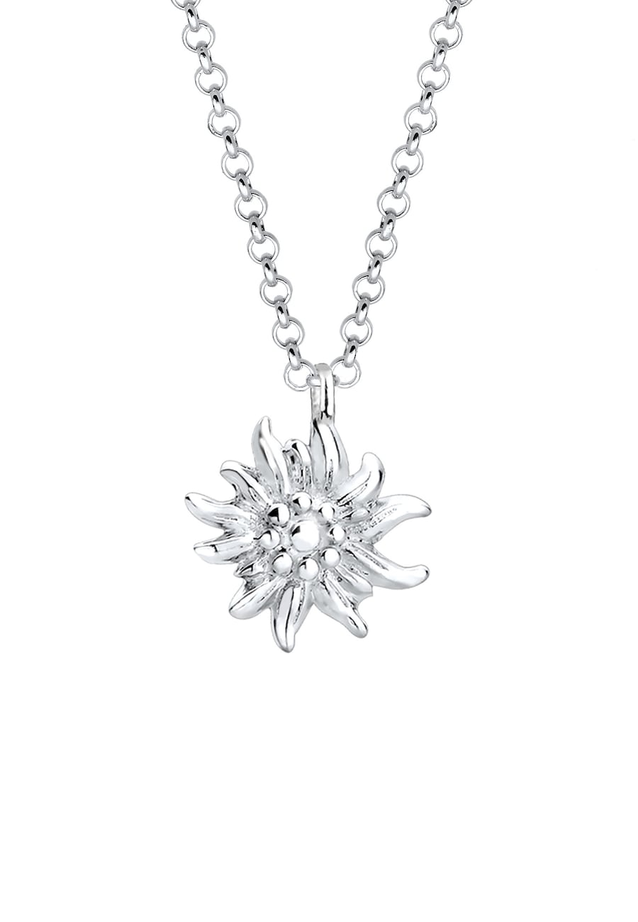 Elli Edelweiss Symbol Anhänger Tracht 925 Silber silberfarben Damen
