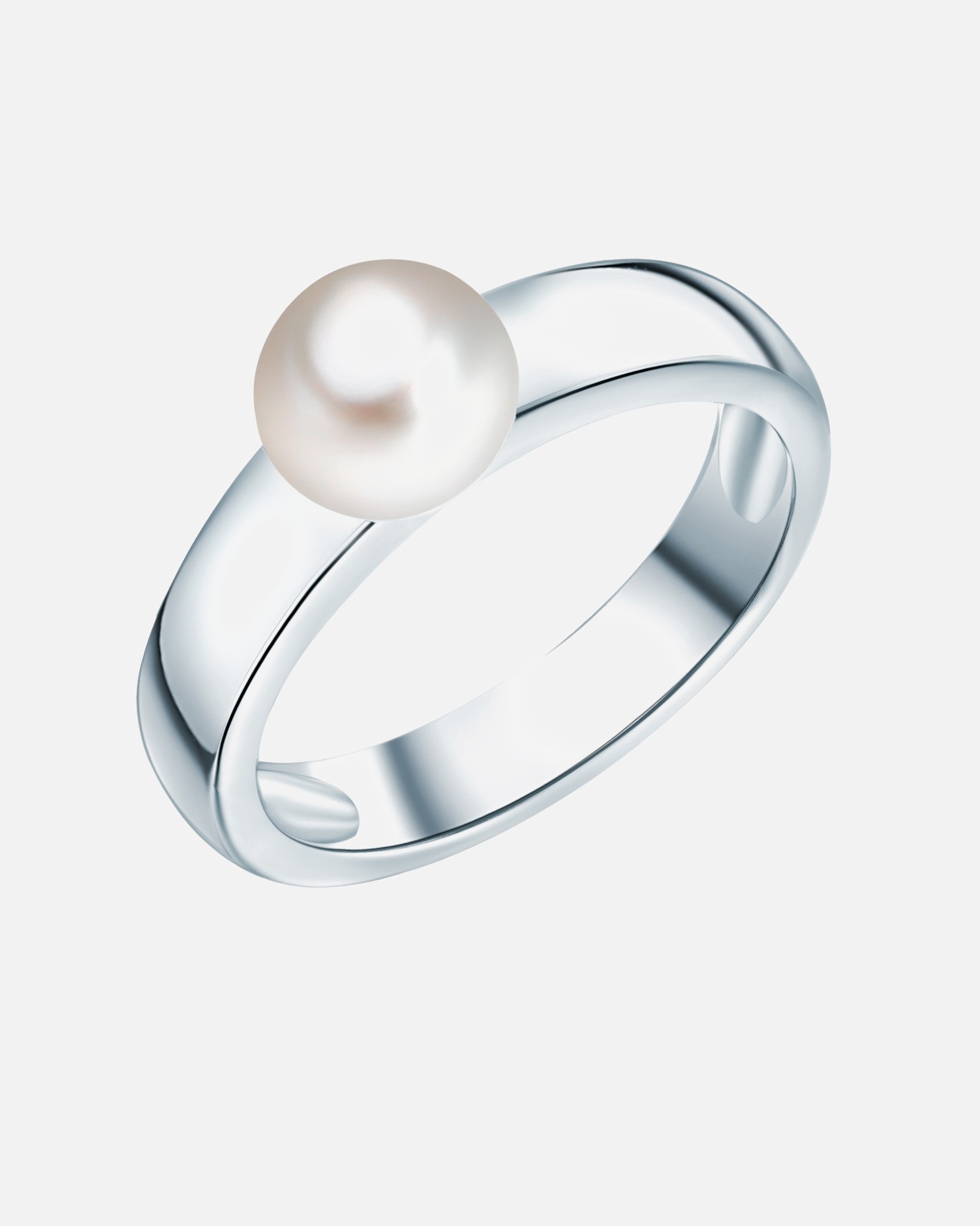 Ring für Weiblich Valero Pearls Perlen-Ring aus Sterling Silber in silber mit Süßwasser-Zuchtperle 56
