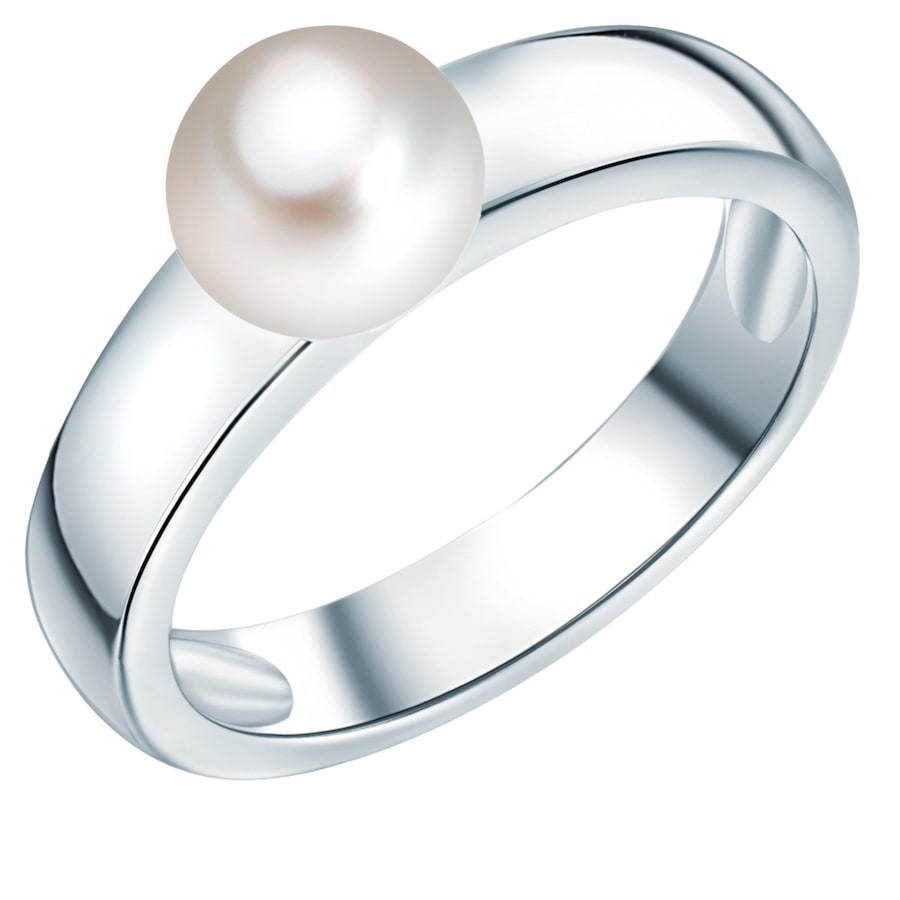 Valero Pearls Perlen-Ring aus Sterling Silber in silber mit Süßwasser-Zuchtperle 54 Damen