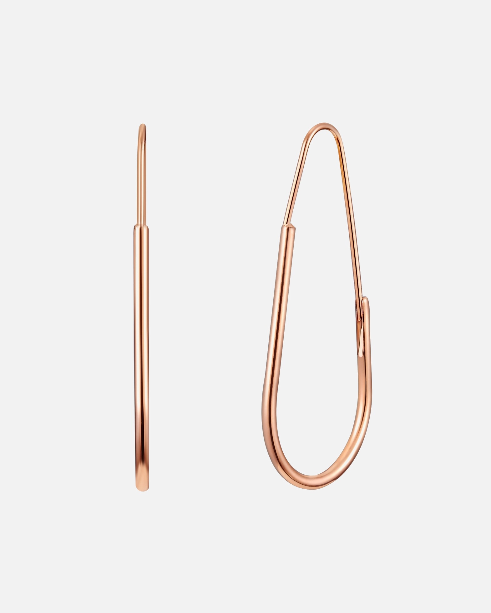 Creolen für Weiblich Yokoamii Creolen Metall-Legierung in Roségold 41,8 mm