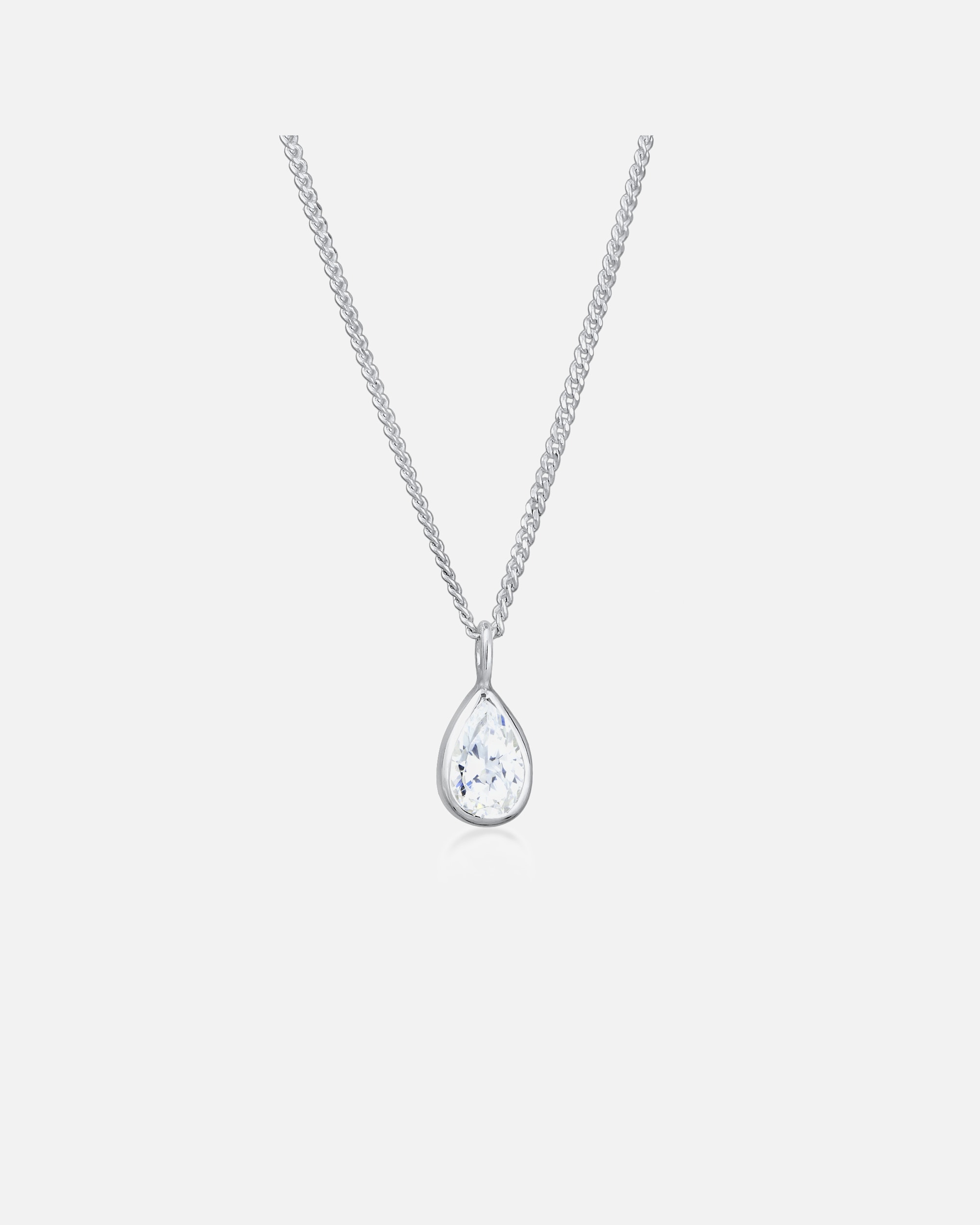 Halskette für Weiblich Elli Zirkonia Tropfen 925 Sterling Silber 50