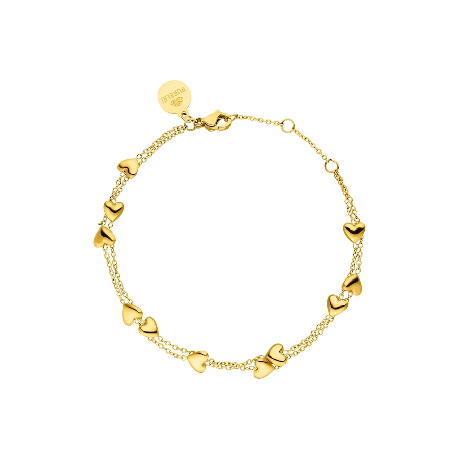 Purelei Alohi Heart Armband 100% Edelstahl Gold Hellbraun Damen