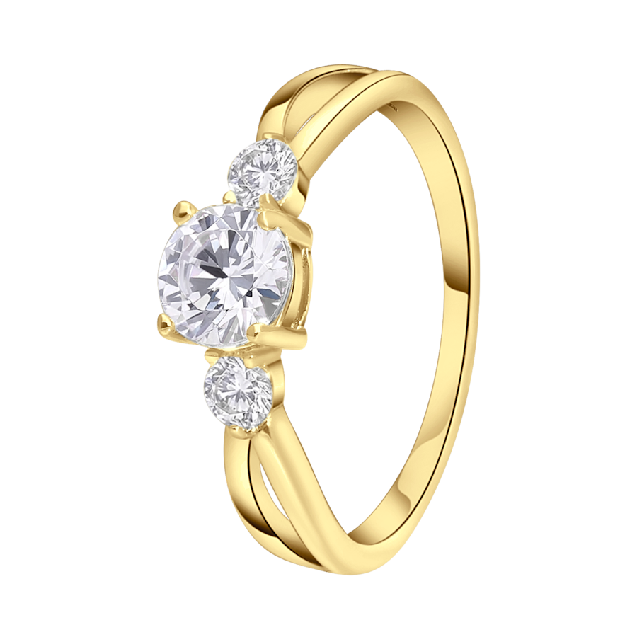 Lucardi Ringe 925 Silber Gold - 50mm Damen