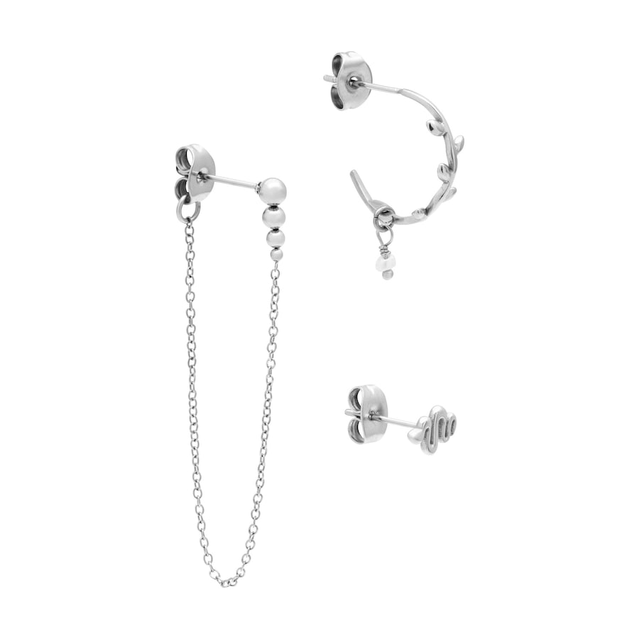 A&C Oslo – Nordic Design Jewellery Ohrhänger 'Steel - Miniature' silver Grau Damen