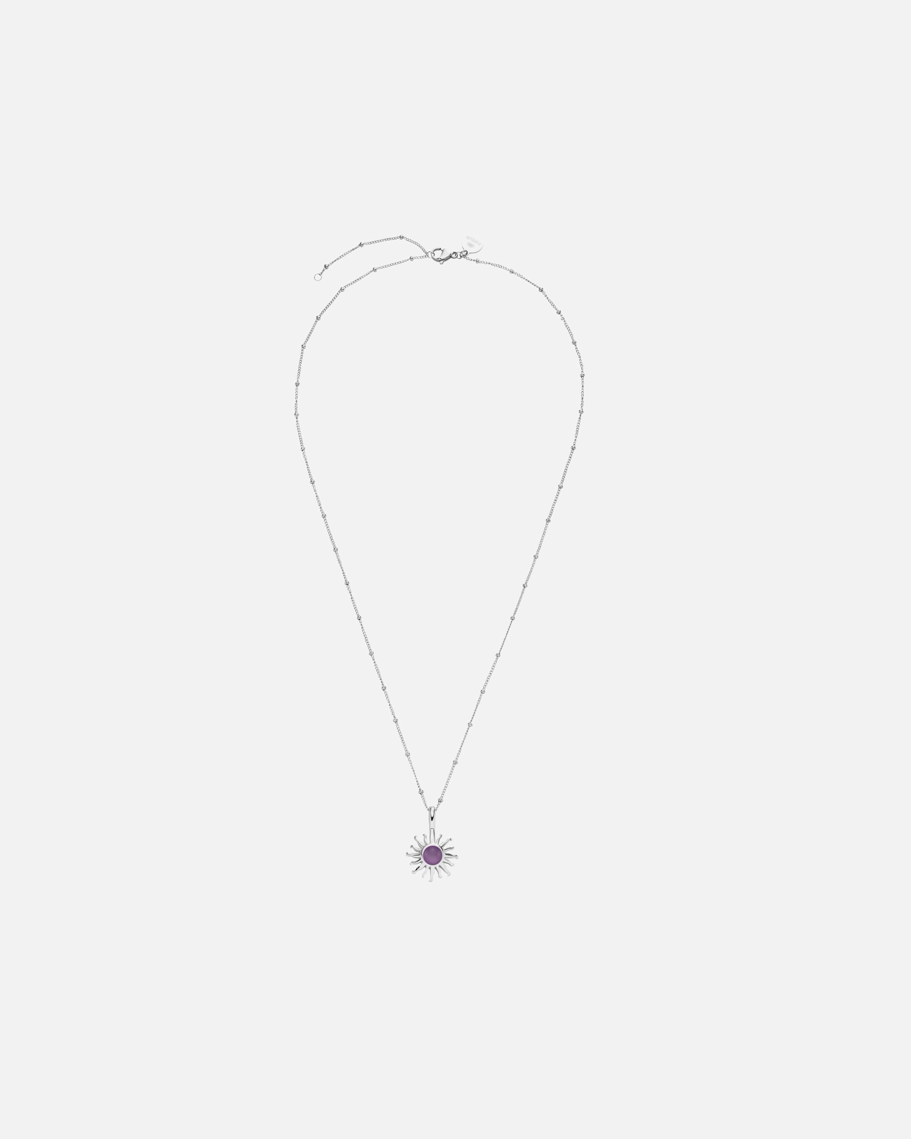 Halskette für Unisex Purelei Sun Amethyst Kette 100% Edelstahl Silber