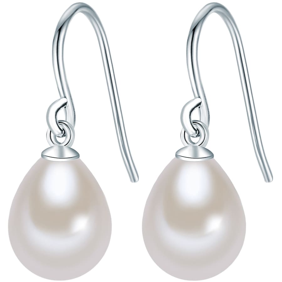 Valero Pearls Perlen-Ohrhänger Sterling Silber Süßwasser-Zuchtperle in 63,0 mm Damen