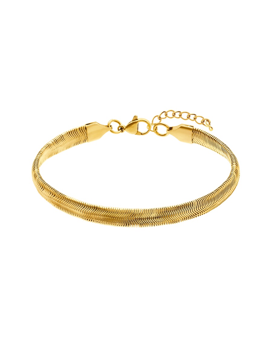 Lucardi Armband Stahl 20 cm Gold Damen