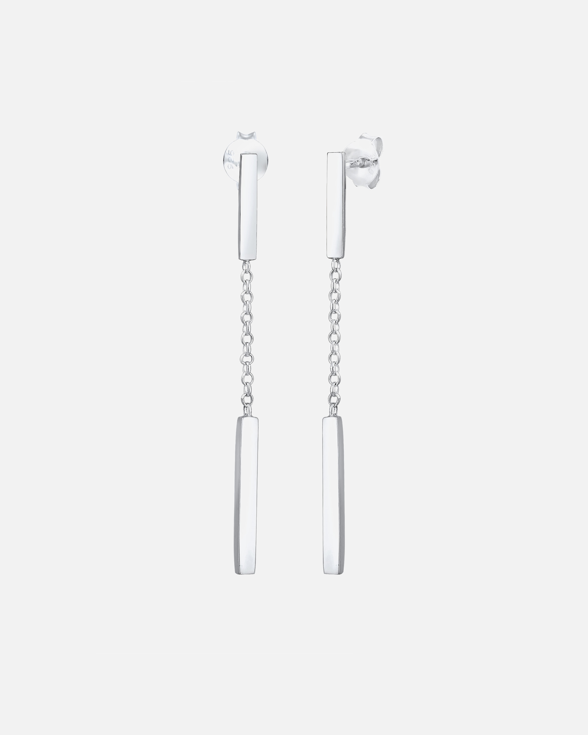 Ohrringe für Weiblich Elli Ohrhänger Kette Basic Geo Trend Blogger 925 Silber OneSize