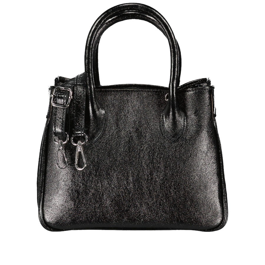 Hausfelder Manufaktur Handtasche Laminato Schwarz Damen