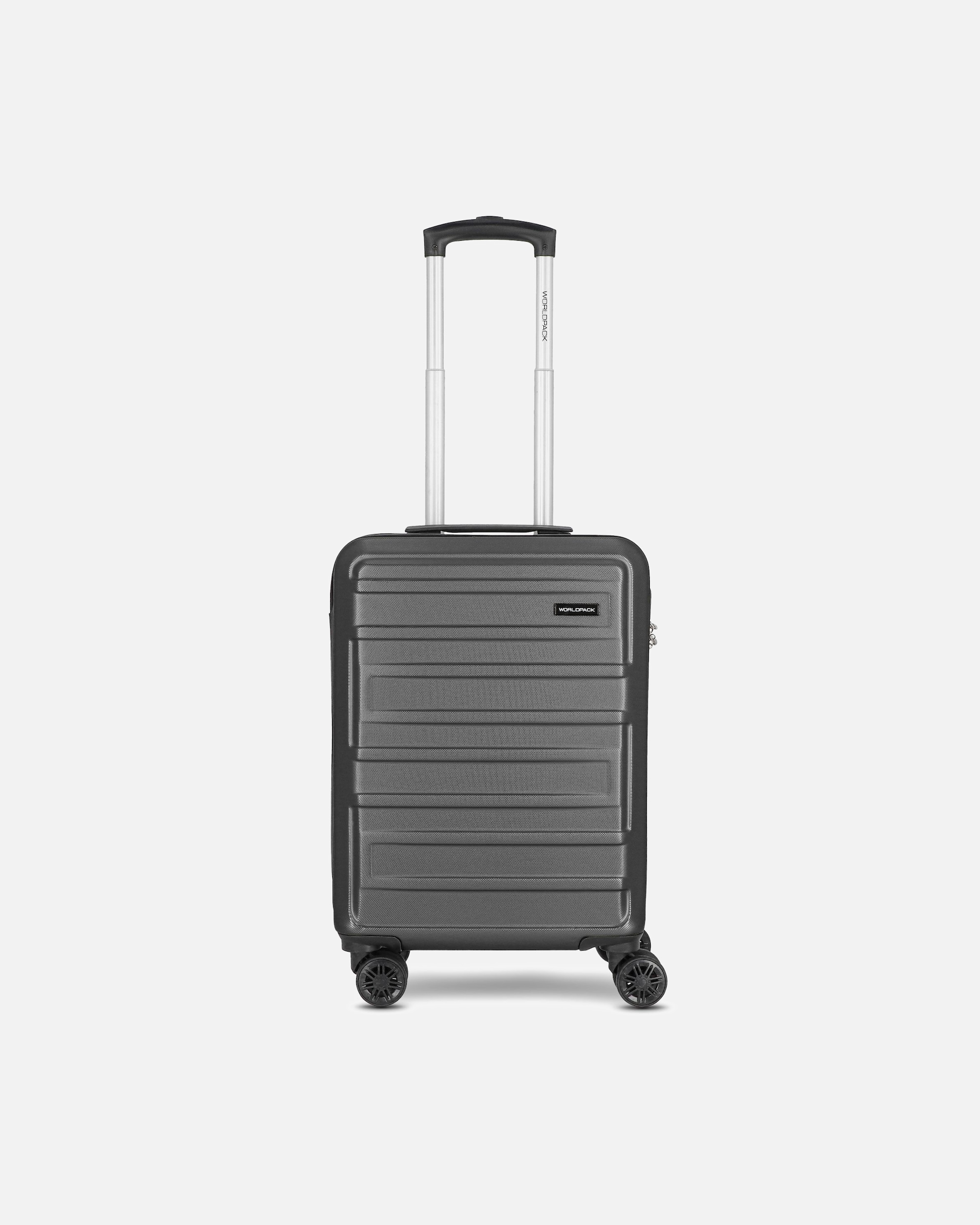 Handgepäckkoffer für Männlich Worldpack New York 2.0 4 Rollen Kabinentrolley S 55 cm black-metallic