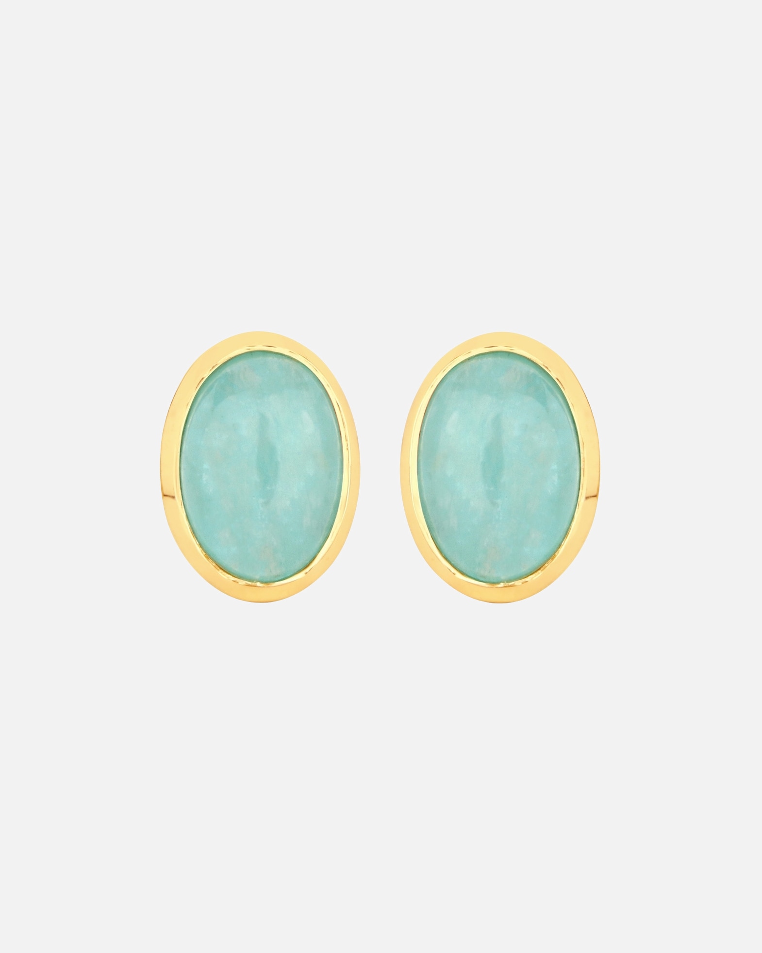 Ohrringe für Weiblich Rafaela Donata Ohrringe Sterling Silber Labradorit in Gelbgold Turquoise
