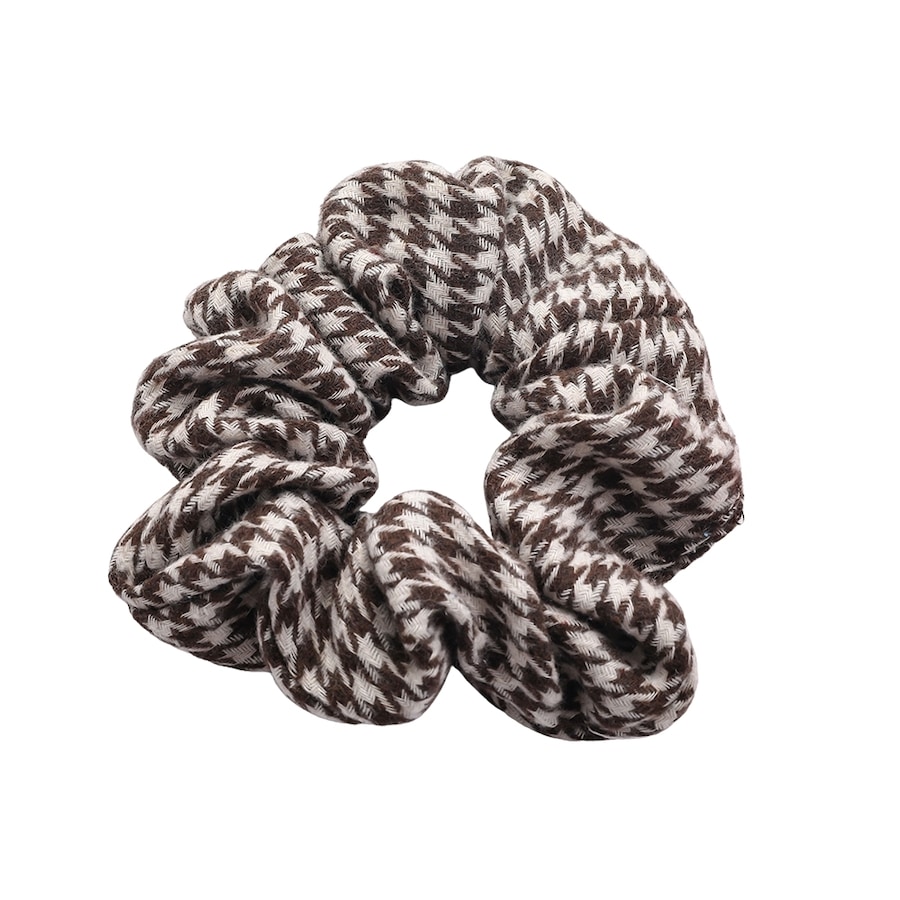 SOHO Pepita Scrunchie Braun Grau Damen