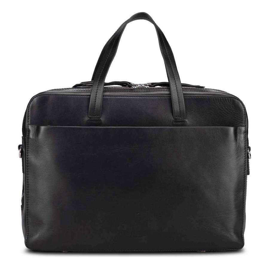 Jost Arva Aktentasche Leder 36 cm Laptopfach black Schwarz Herren