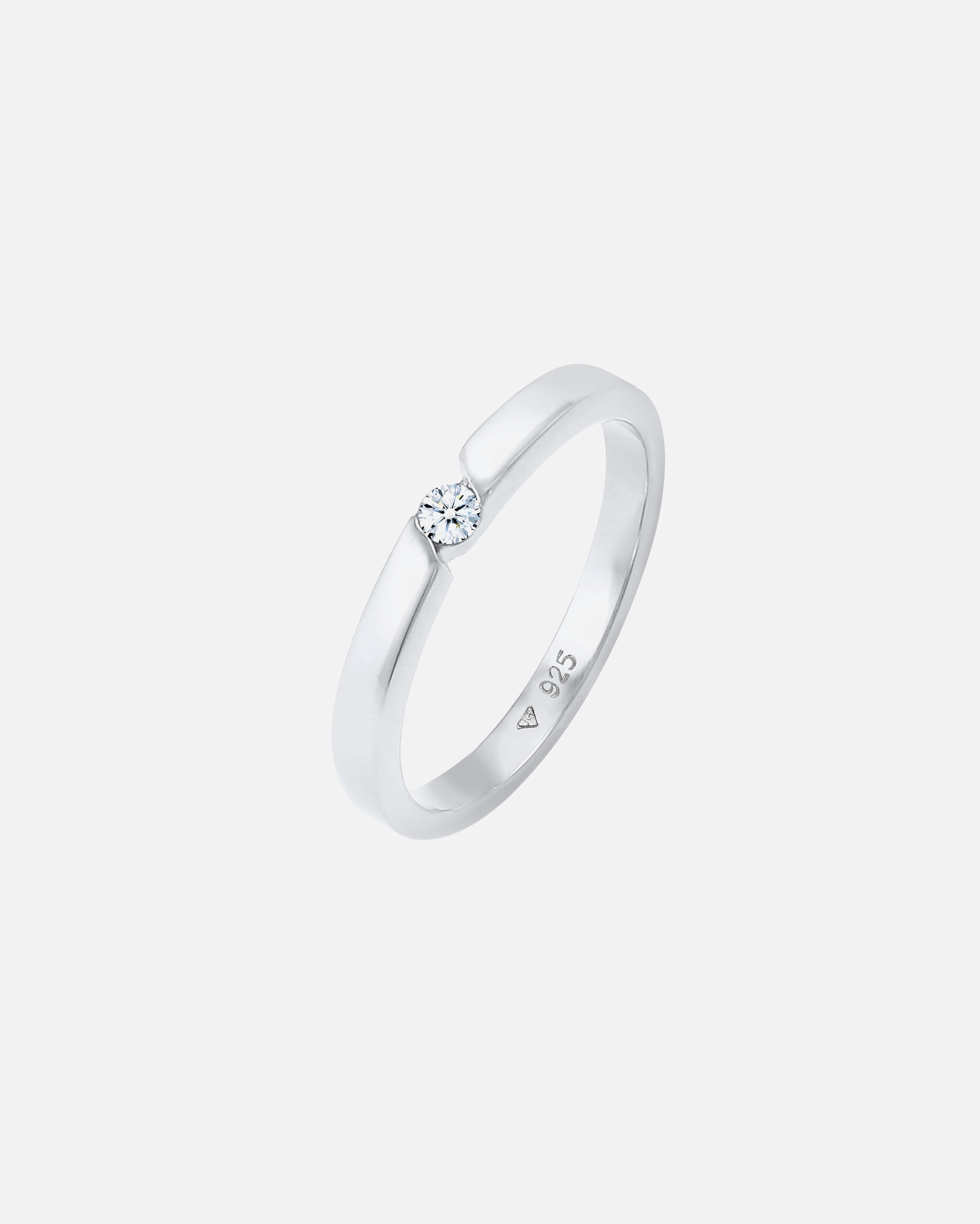 Ring für Weiblich Elli DIAMONDS Verlobungsring Diamant (0.06 ct.) 925 Silber 58