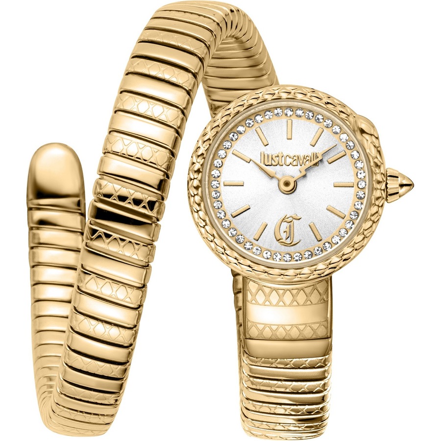 Roberto Cavalli Damenuhr Edelstahl gold Damen