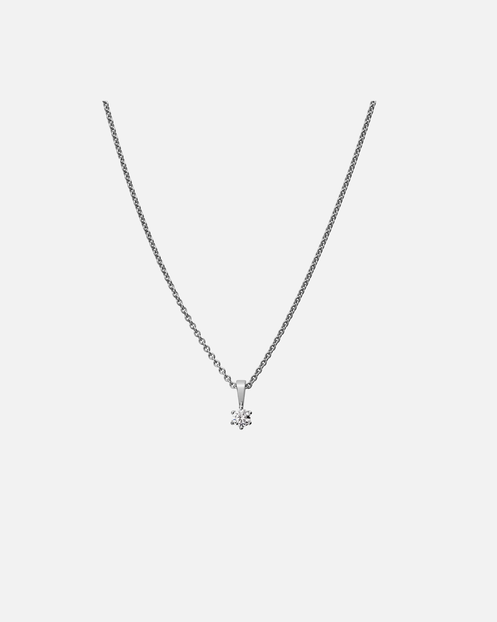 Halskette für Weiblich Lyomi Default Brand Line Anhänger mit Kette 585/- Gold Diamant Lab Grown weiß 0,10ct. weiß