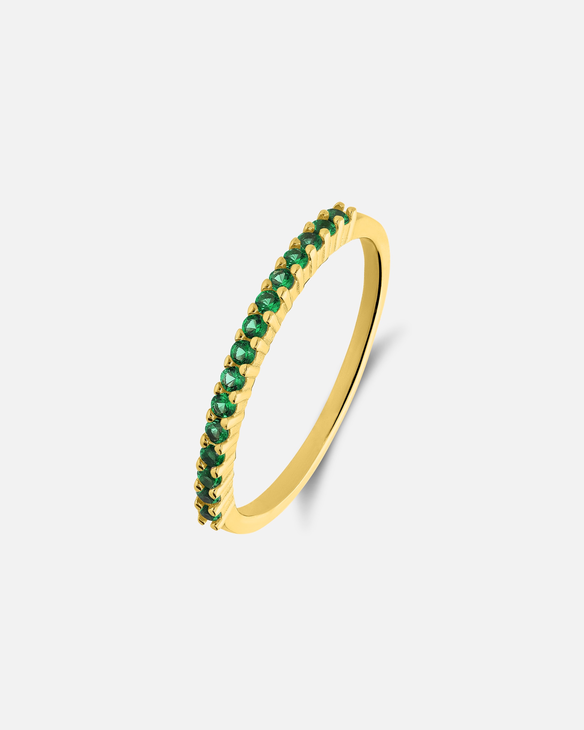 Ring für Weiblich Lucardi Ring 925 Silber - Gelbgold legiert Gold - 49mm