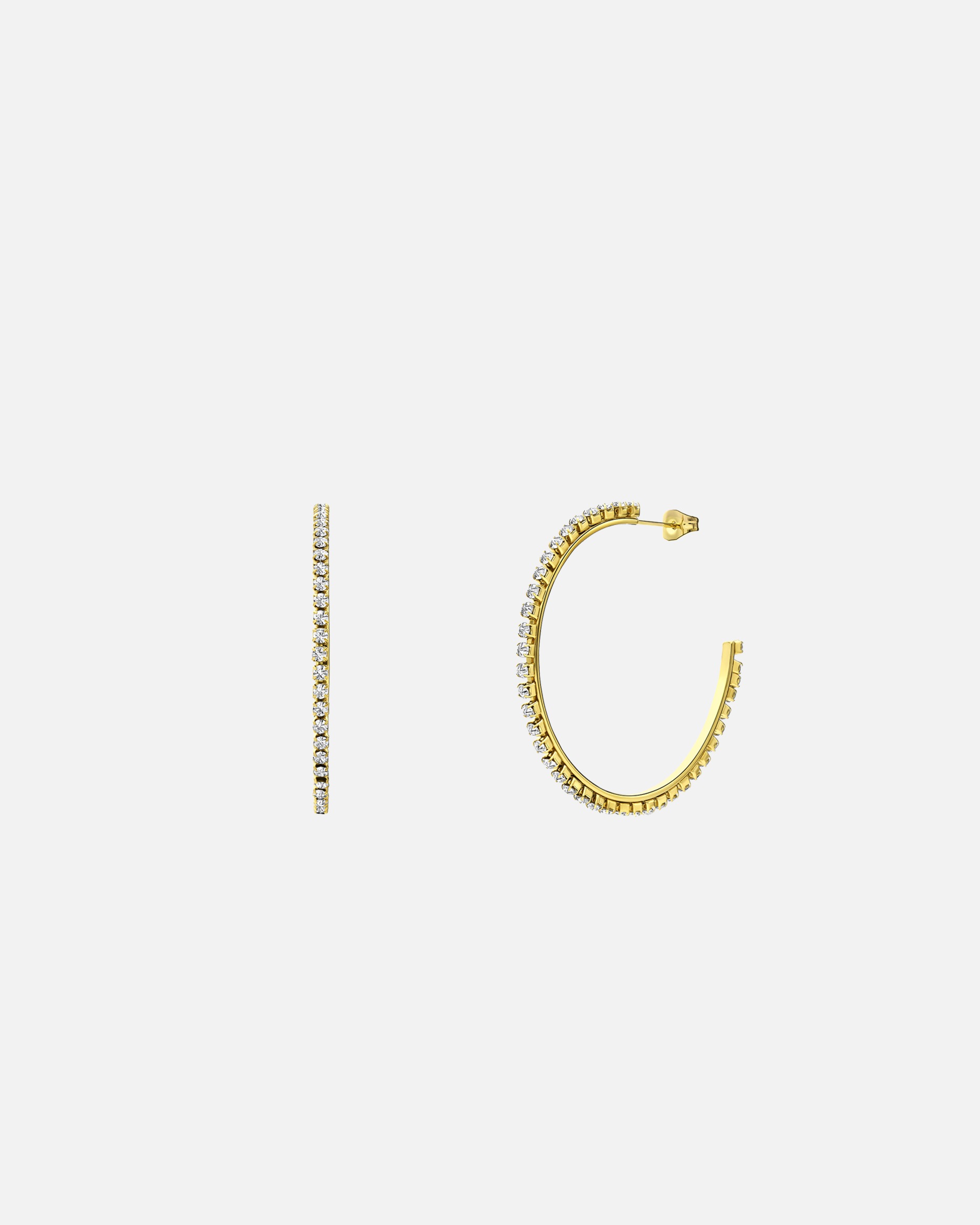 Ohrringe für Weiblich Lucardi Ohrringe Stahl - Gelbgold Ohrringe Stahl - Gelbgold