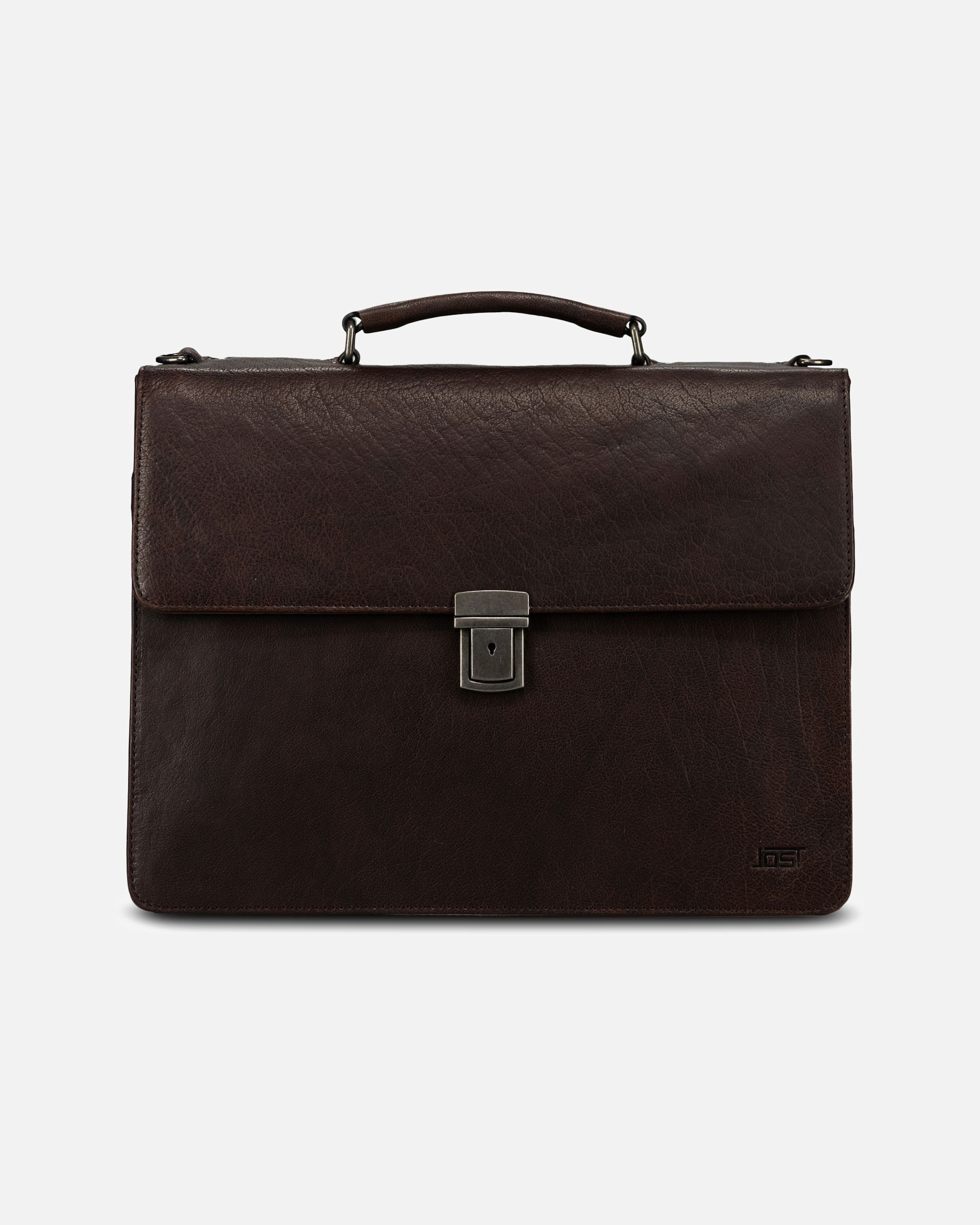 Laptoptasche für Weiblich Jost Glasgow Aktentasche RFID Schutz Leder 40 cm Laptopfach brown