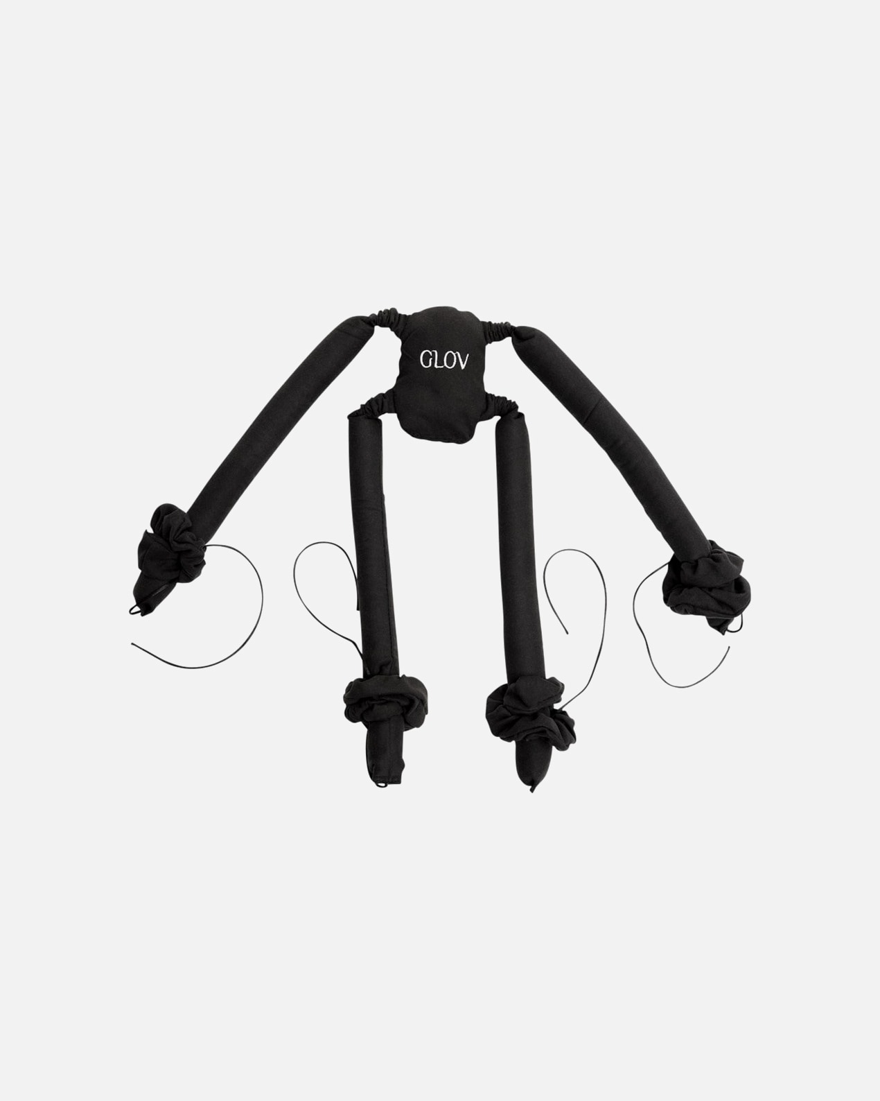 Lockenstyler für Weiblich GLOV Schwarz 1x Cool Curl Spider + 4x Scrunchies + 1x Cosmetic Bag