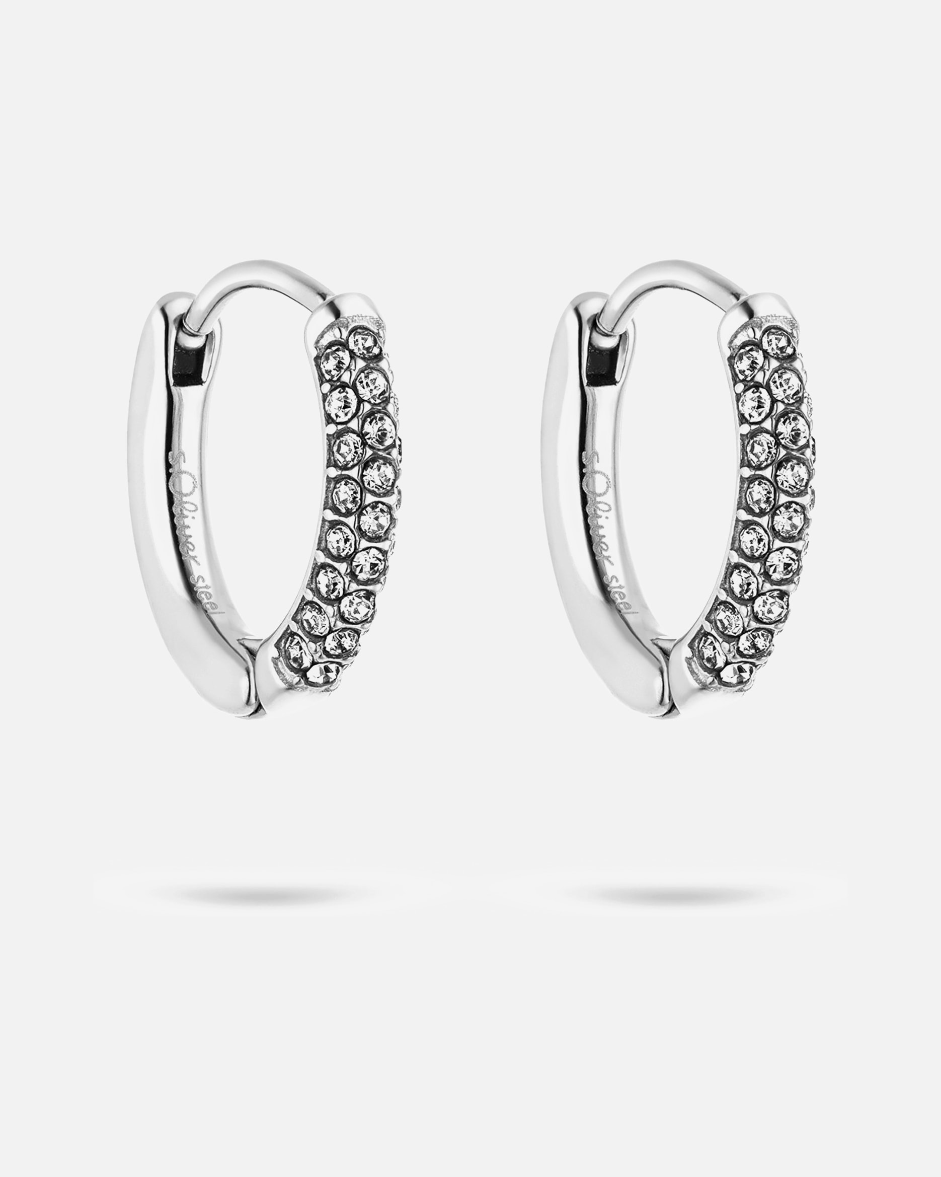 Ohrringe für Weiblich s.Oliver Creolen Edelstahl silber