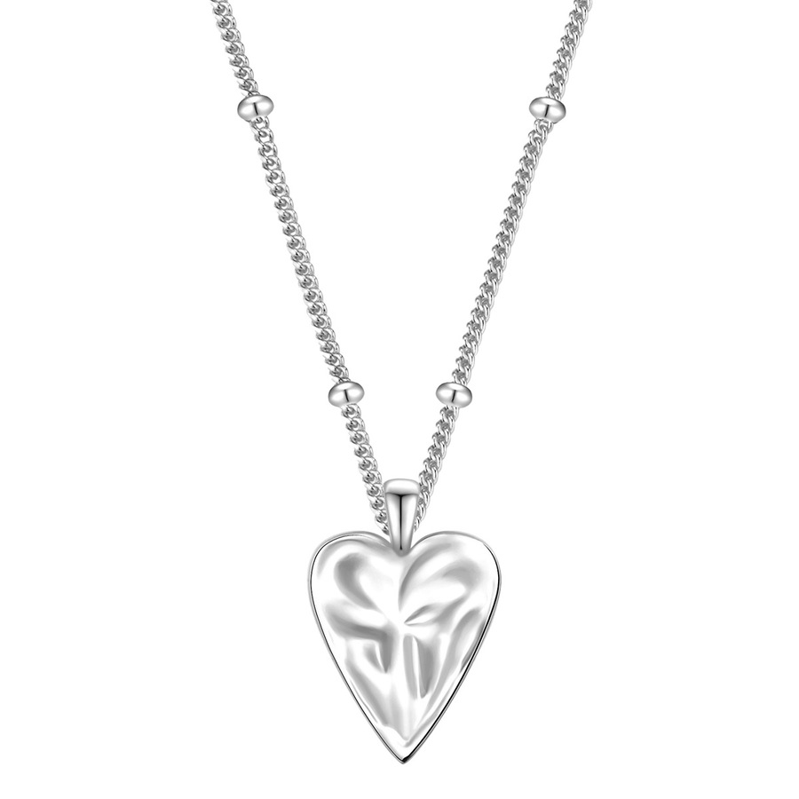 Glanzstücke München Halskette Herz aus Sterling Silber in silber 40,0 cm Basiskette + 5,0 Verlängerung Damen