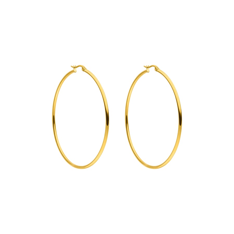 Purelei Hoops Ohrringe 100% Edelstahl Gold Hellbraun Damen