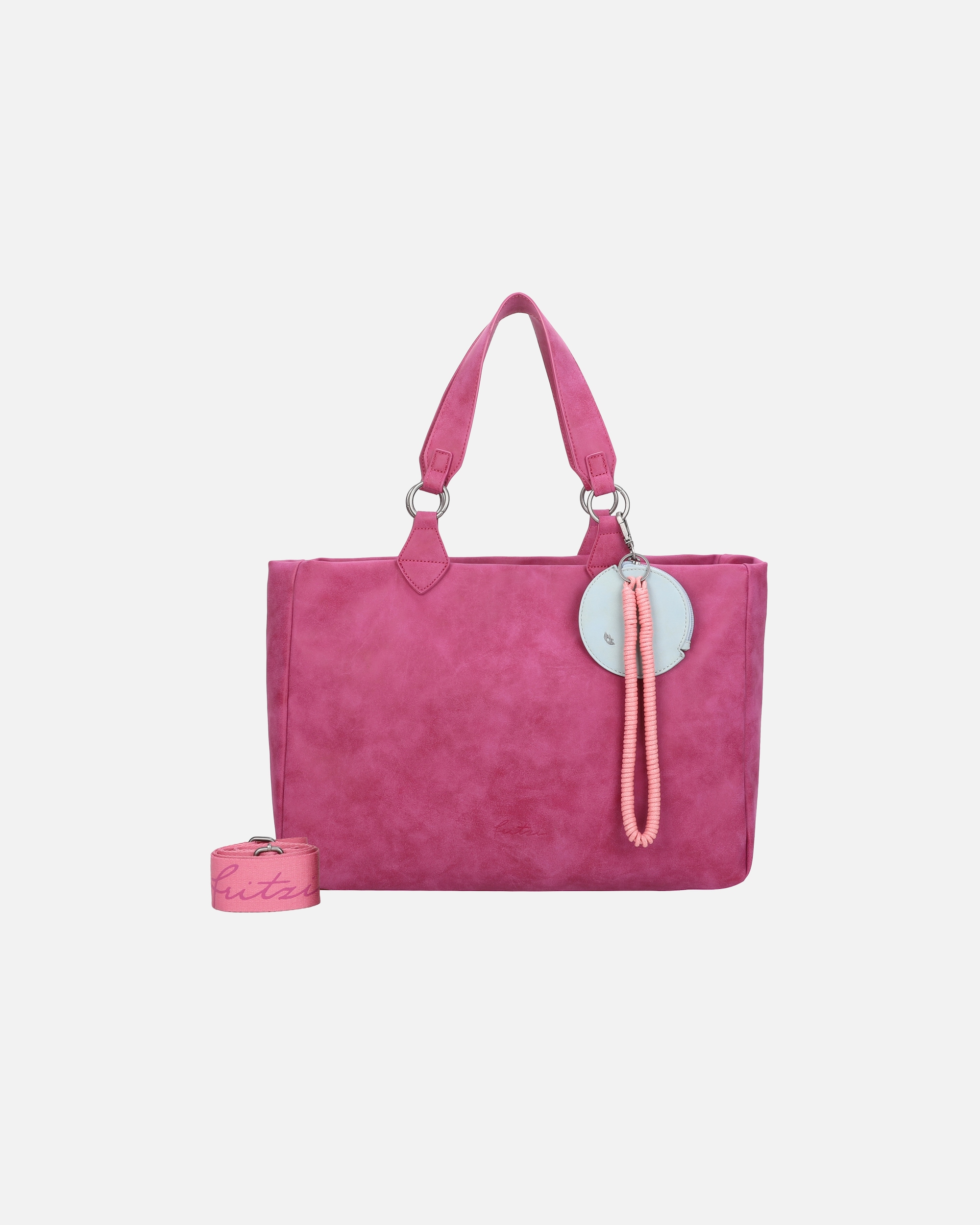 Clutch für Weiblich Fritzi aus Preußen Shopper Izzy Vintage mit Taschen-Anhänger und Schlüsselschlange lila