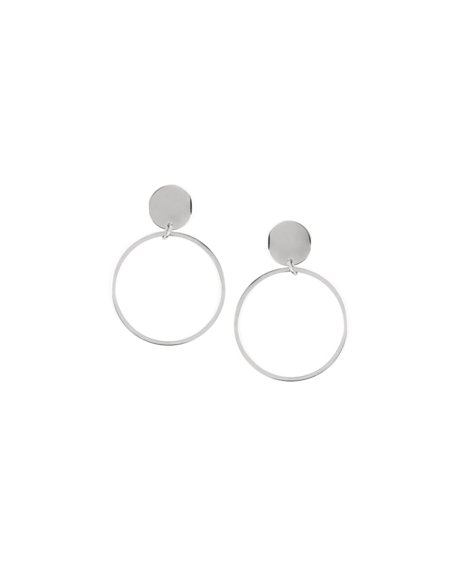 Hey Happiness Kreis-Creolen aus Edelstahl wasserfest Silber