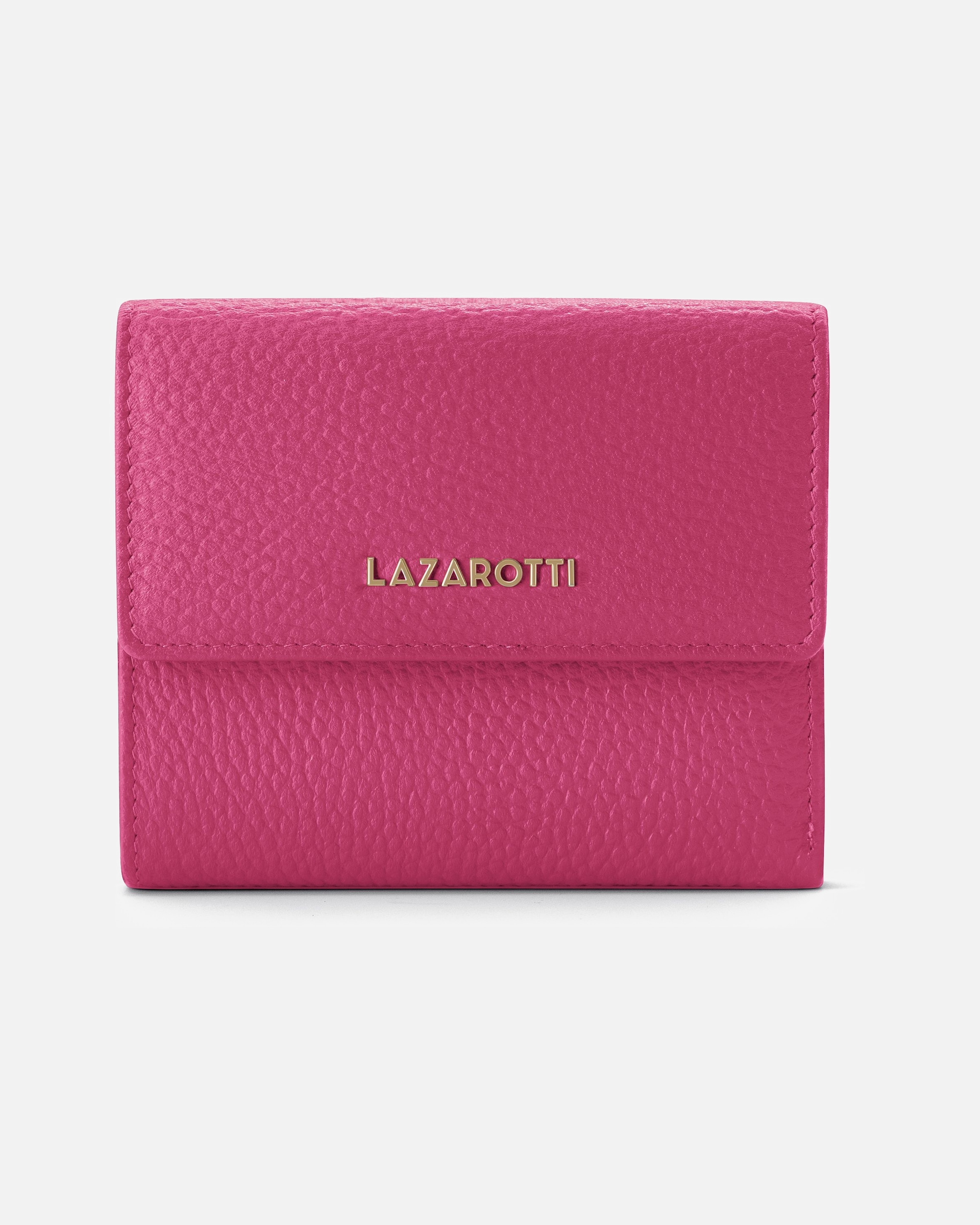 Portemonnaie für Weiblich Lazarotti Bologna Leather Damengeldbörse hot pink