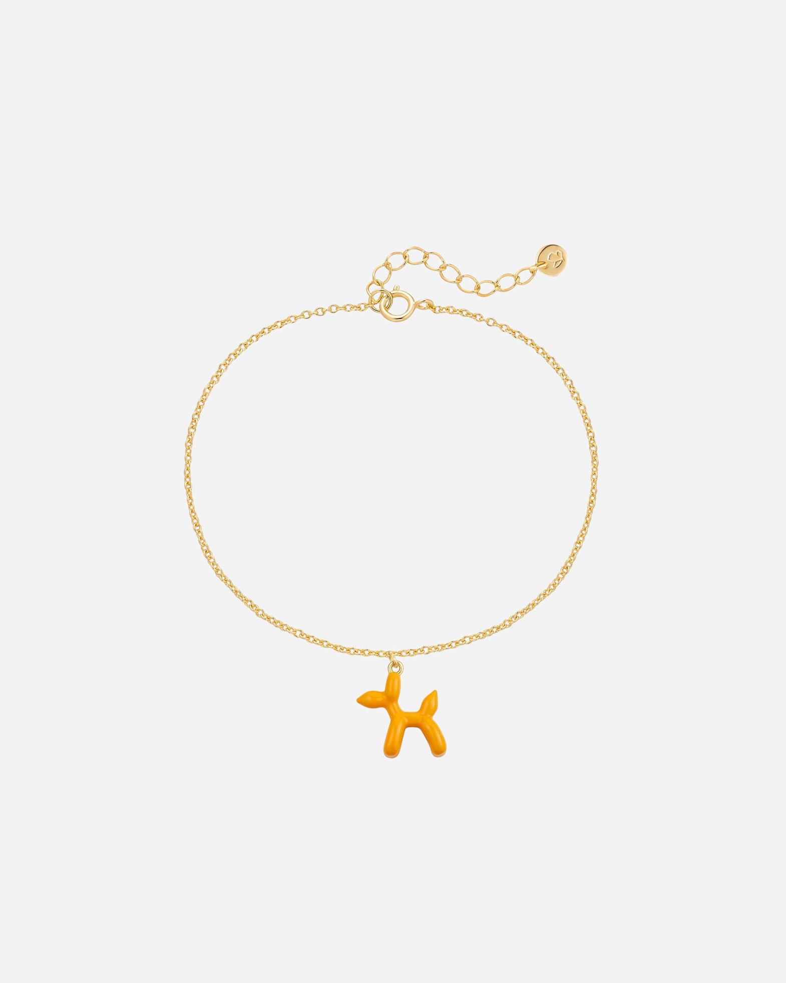 Armband für Weiblich Glanzstücke München Armband Ballon-Hund aus Sterling Silber in Gelbgold 17,0 cm Basislänge + 3,0 cm Verlängerung