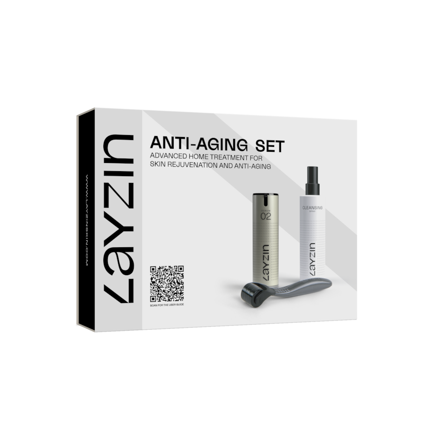 LAYZIN Anti-Aging Microneedling-Set für effektive Hautpflege Grau