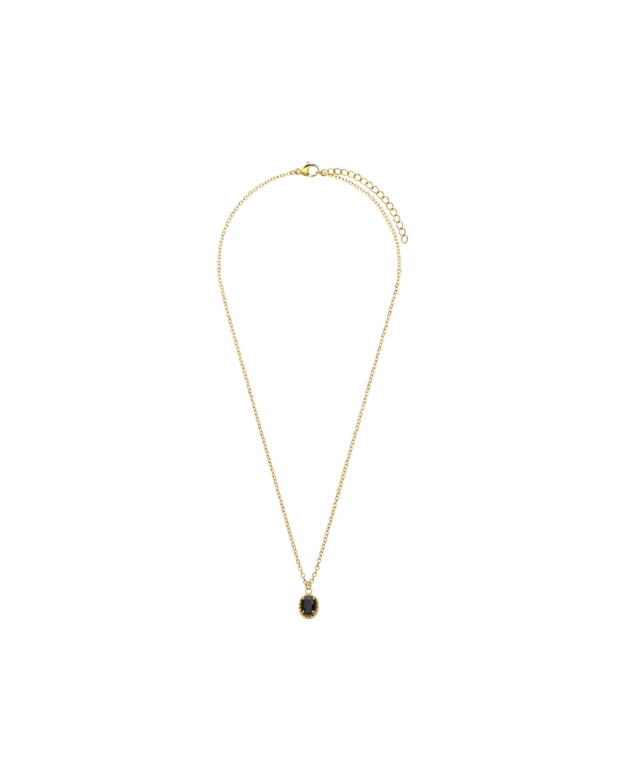 Lucardi Halskette Stahl 45 cm - Gelbgold Damen