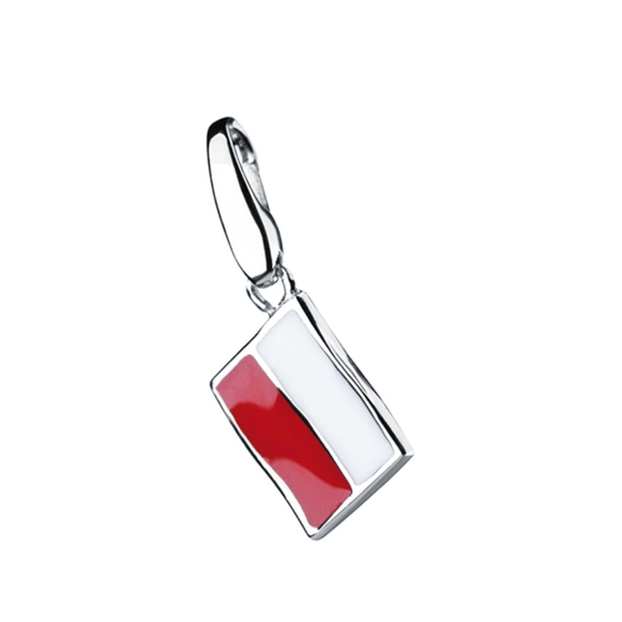 Giorgio Martello Milano Charm Flagge Polen, Silber 925 Onesize Grün Damen