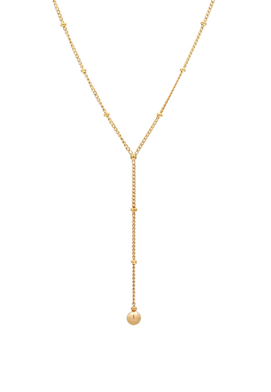 Elli Choker Y-Kette Kugel Geo Basic 925 Silber 36 Damen