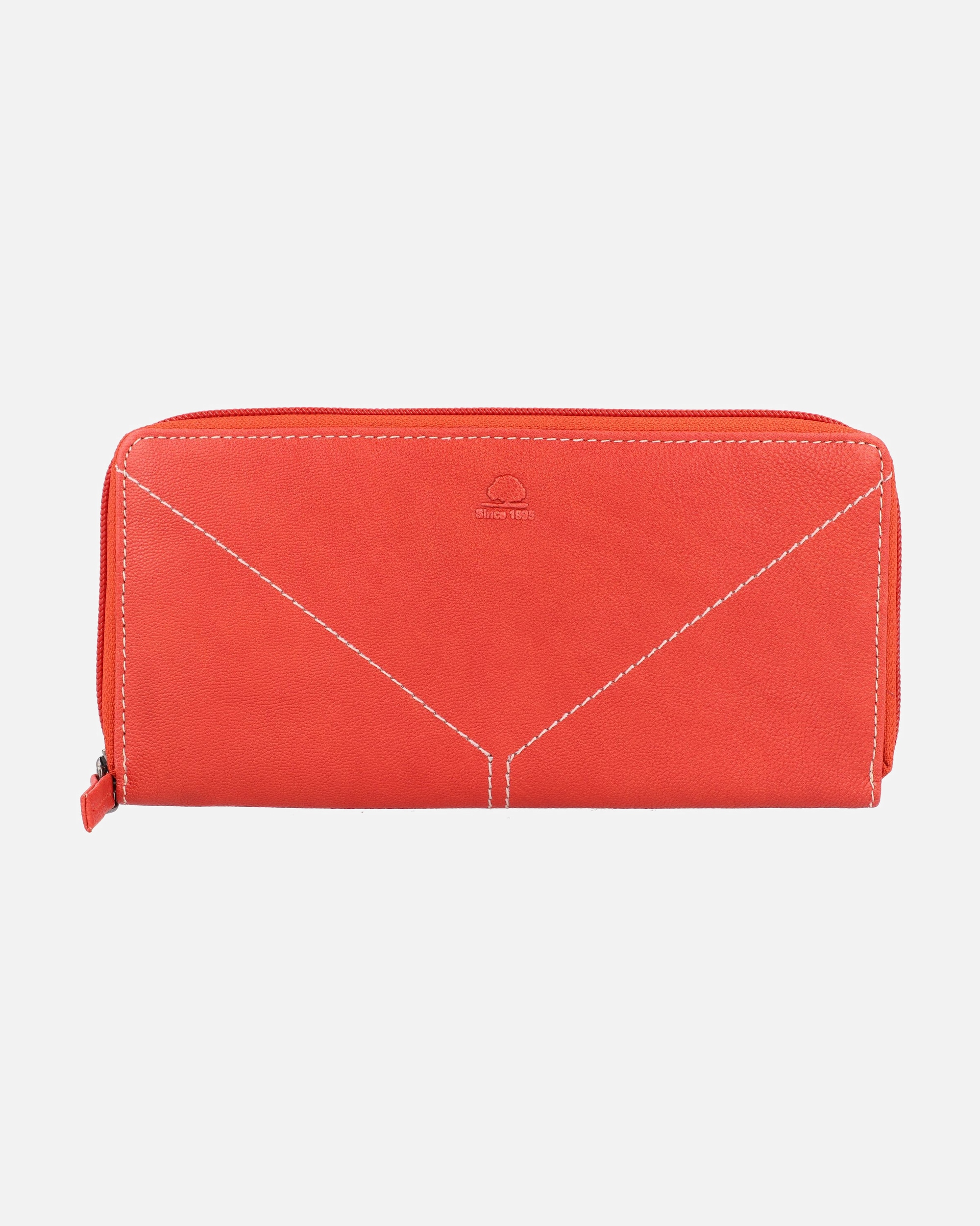 Portemonnaie für Weiblich Greenburry Tumble Nappa Damengeldbörse tomato