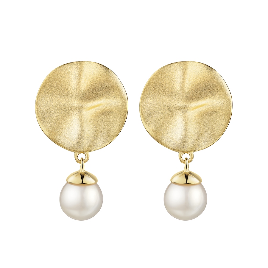 Celesta Ohrstecker 925 Sterling Silber vergoldet Perle 925/- gelb Damen