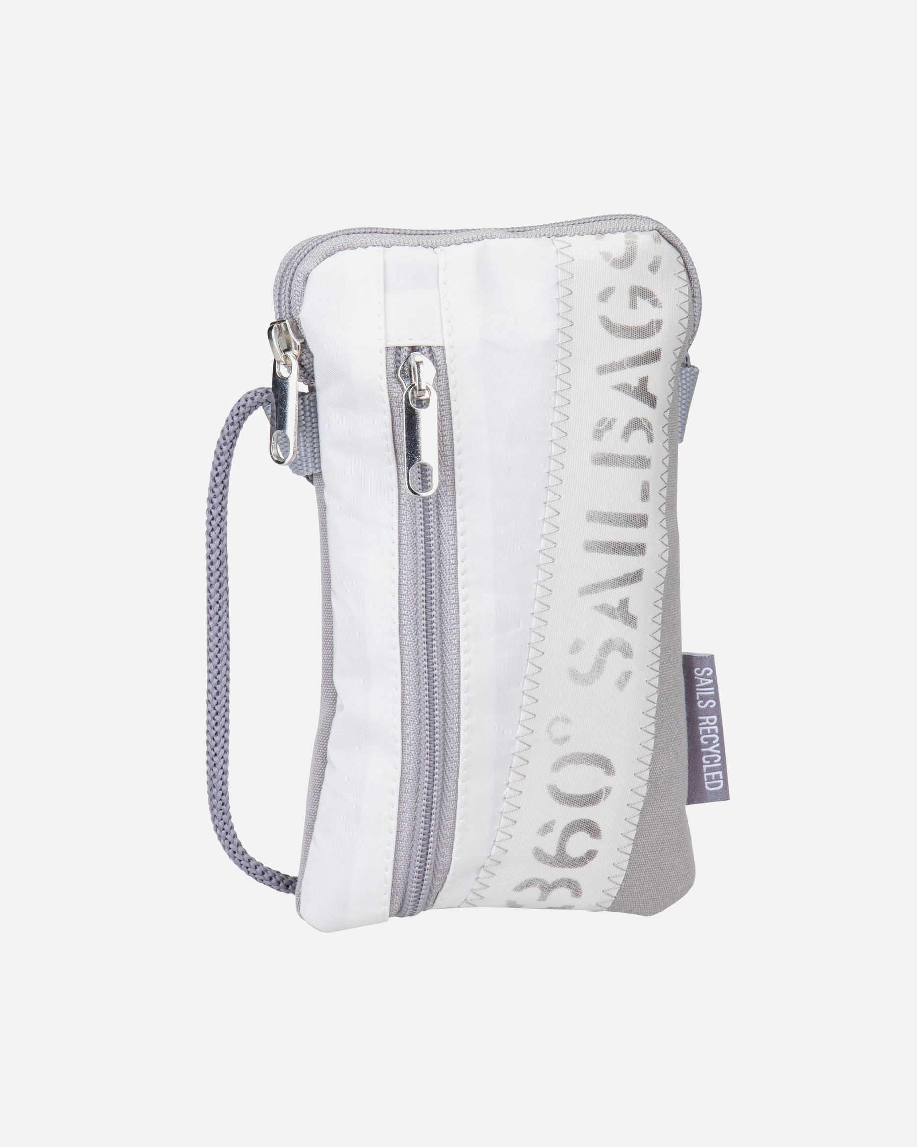Umhängetasche für Unisex 360Grad Handytasche Nautik Lütt Stencil-Weiß/Grau