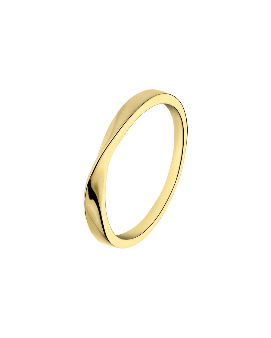 Lucardi Ring 925 Silber Gold - 57mm Damen