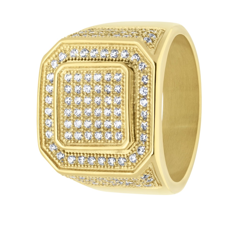 Lucardi Ringe Stahl - goldfarbig 66mm Herren