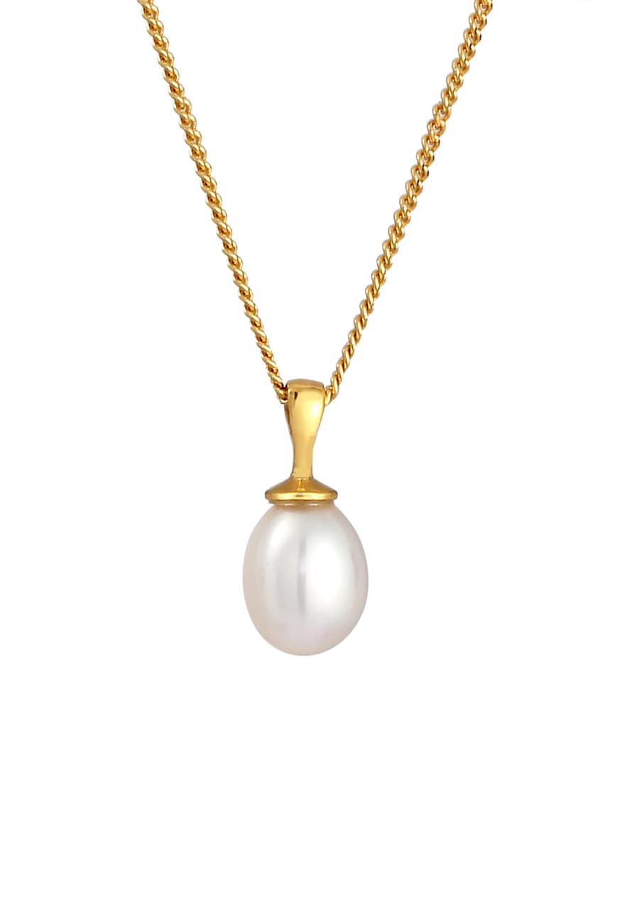 Elli Anhänger Süsswasserzuchtperle Tropfen 925 Silber 45 Damen