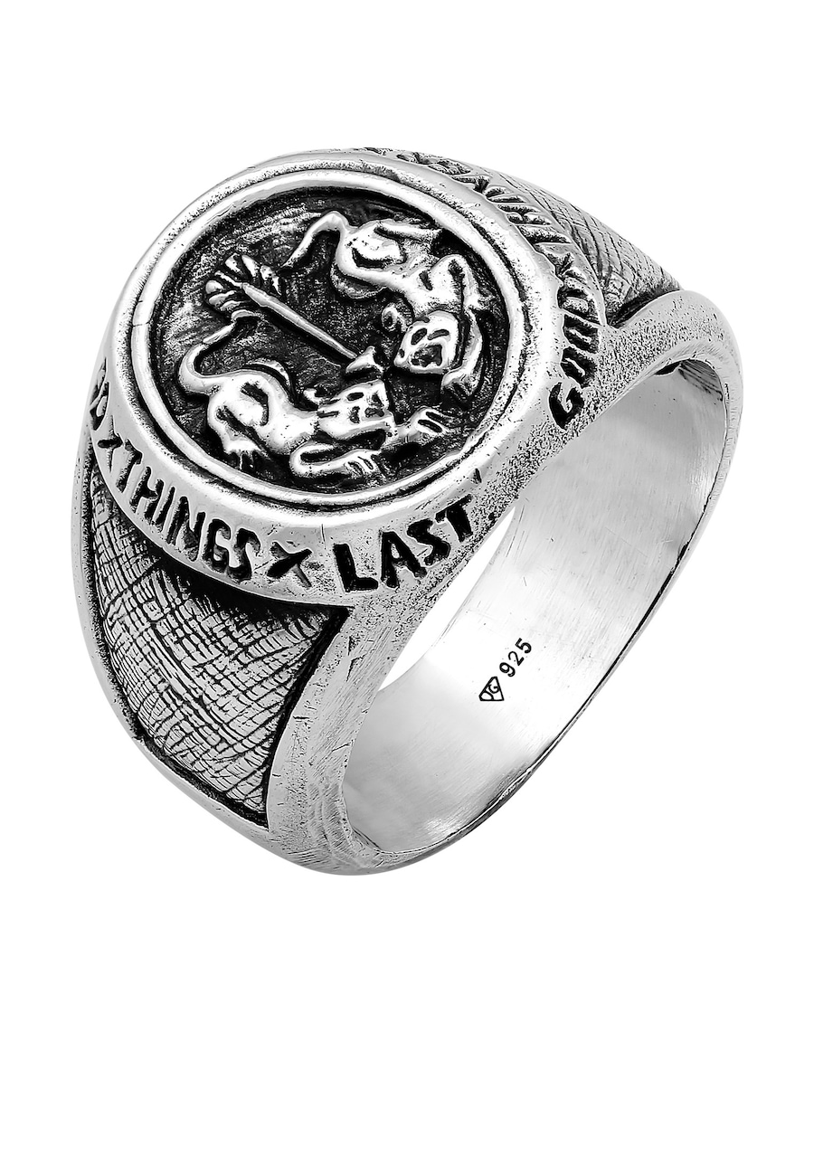 Haze & Glory Siegelring - Twin Tiger 925 Silber 58 Herren