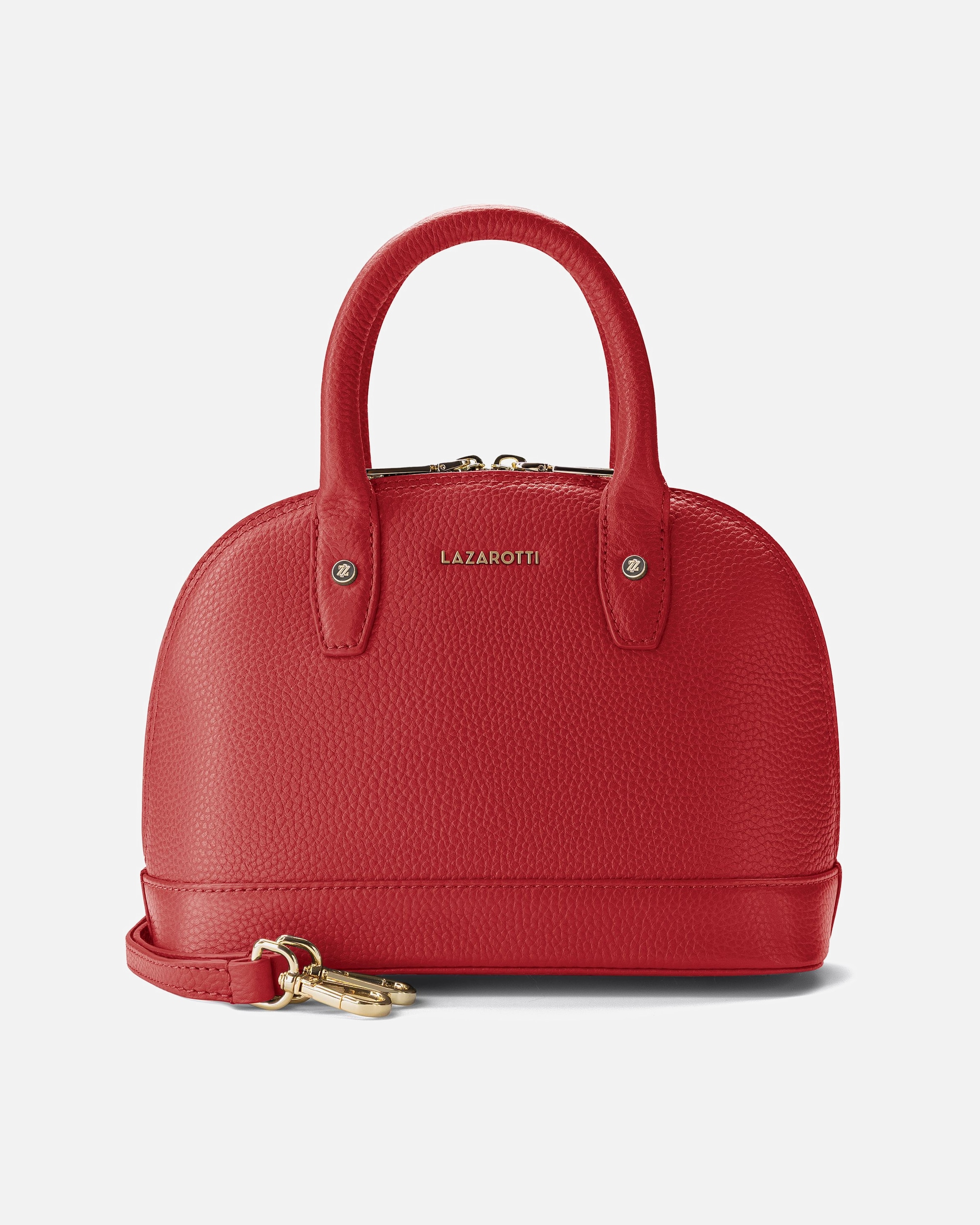 Tasche für Weiblich Lazarotti Bologna Leather Handtasche Leder 24 cm red 2