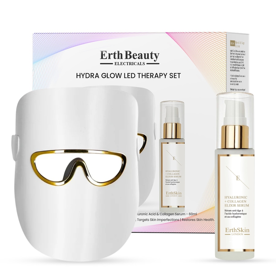 ErthSkin London Hydra Glow LED Therapie Set (LED-Lichttherapie-Maske Weiß mit HA-Serum) Each Damen