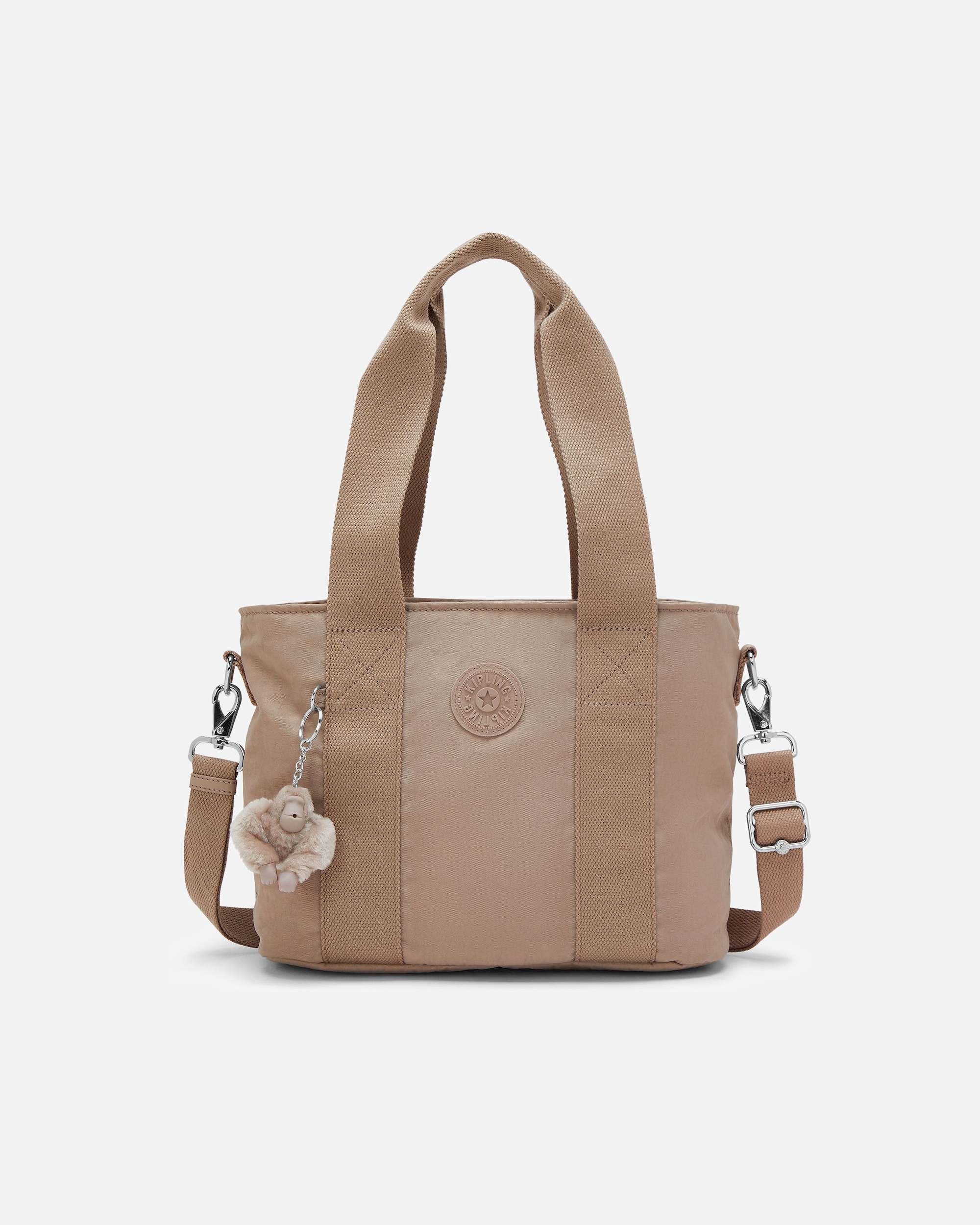 Tasche für Weiblich Kipling Minta Schultertasche tan beige