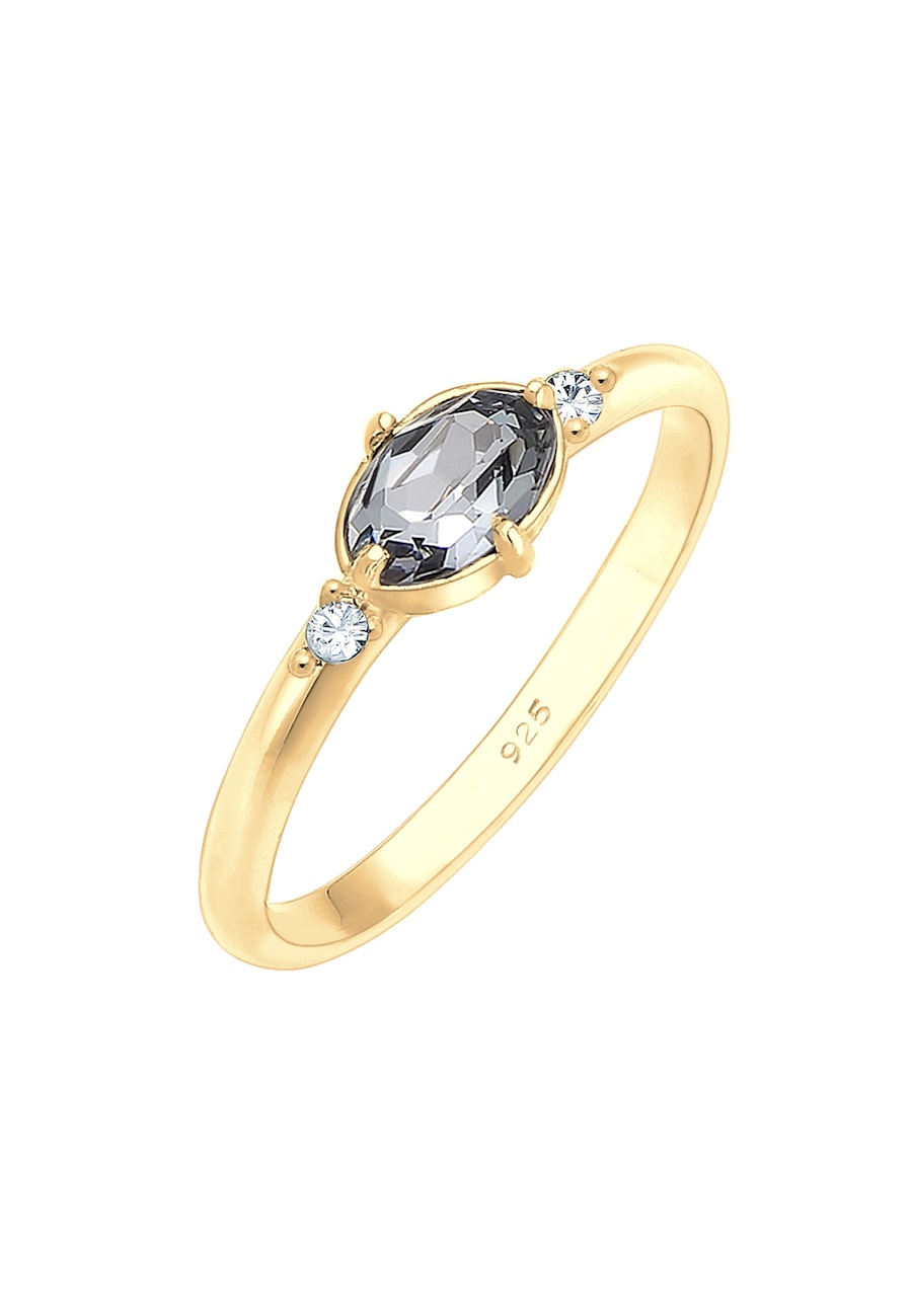Elli Bandring Geo Form 925 Silber, mit Kristallen von Swarovski 56 Damen