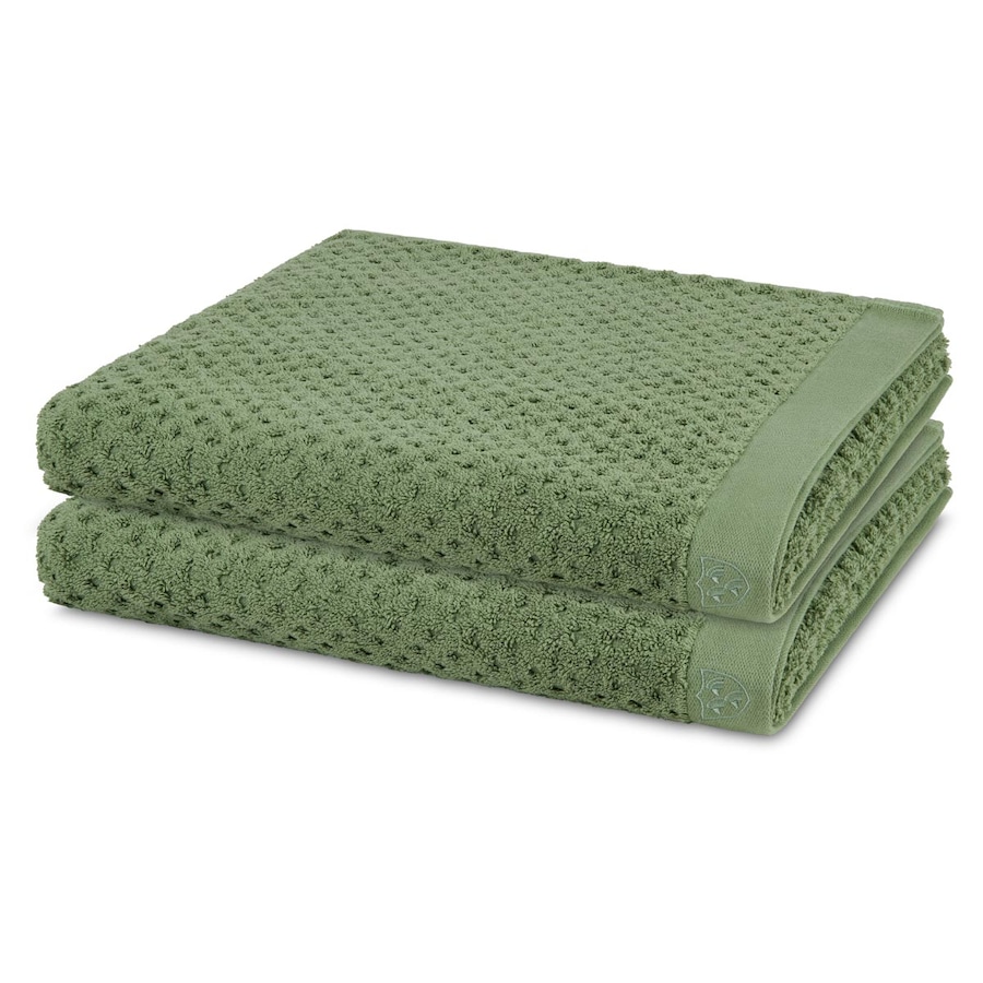 ROSS Duschtuch-Set Harmony (2er Set) Piniengrün Grau