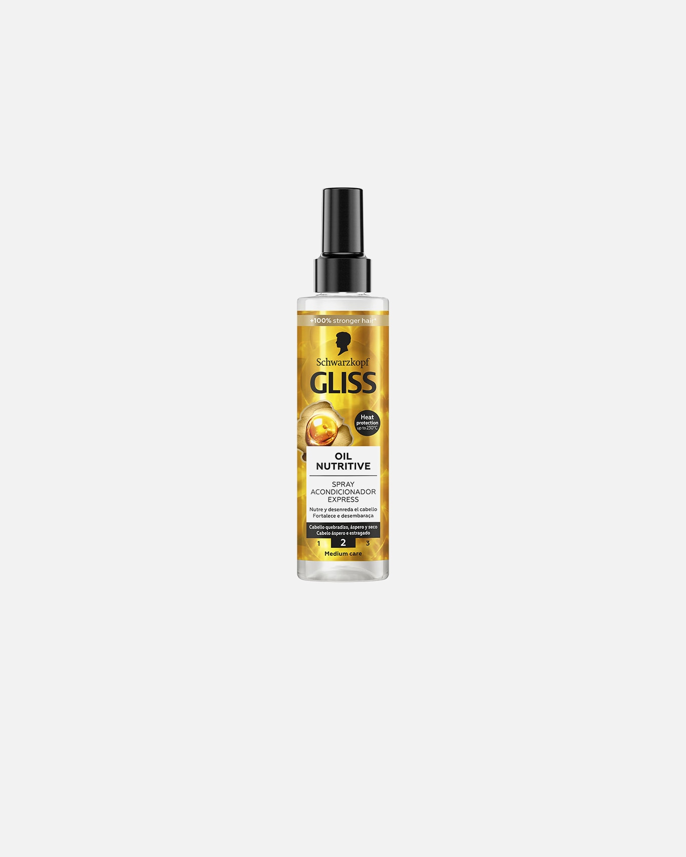 Leave-In-Conditioner für Unisex Schwarzkopf GLISS OIL NUTRITIVE Conditioner-Spray 200 ml